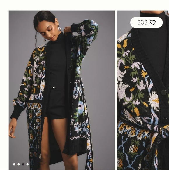 Farm Rio Winter Garden Belt Cardigan - Picture 2 of 7